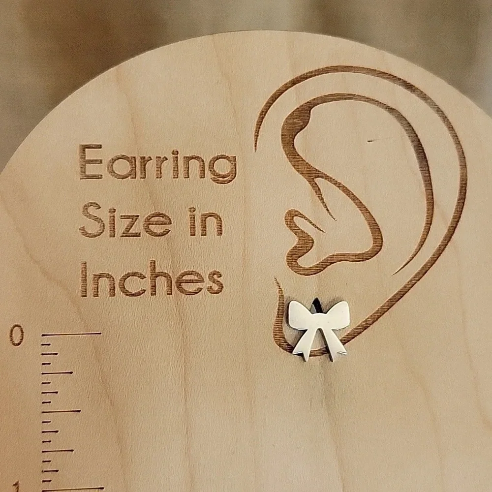 Bow Stud Earrings, choice of color